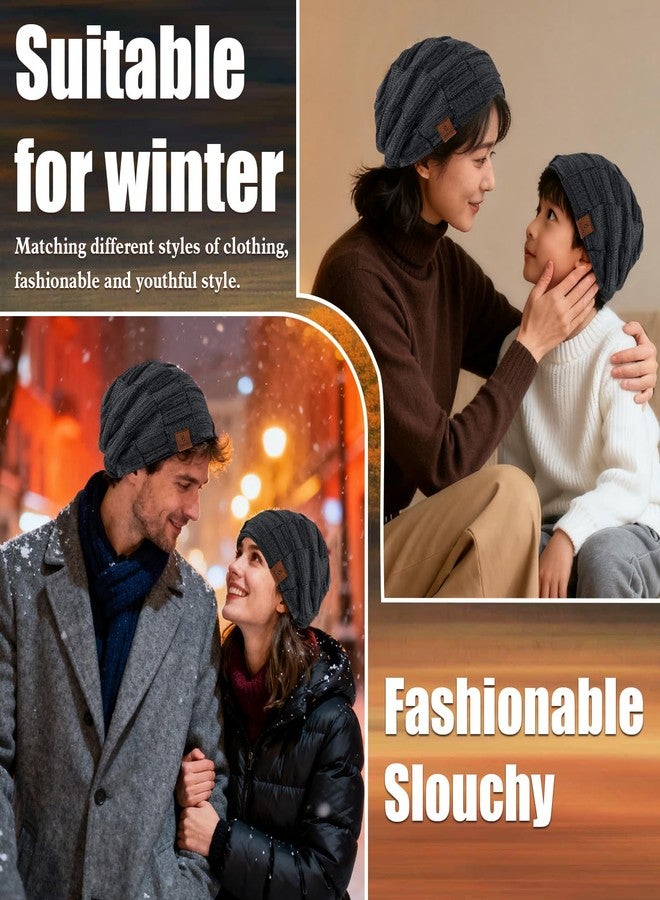 Doitory Beanie Hat for Men and Women, Unisex Winter Slouchy Beanie Knit Warm Hat, Cotton Cap for Cold Weather - Image 2